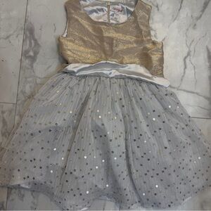 Cat & Jack Gold and Silver Sequin Dress